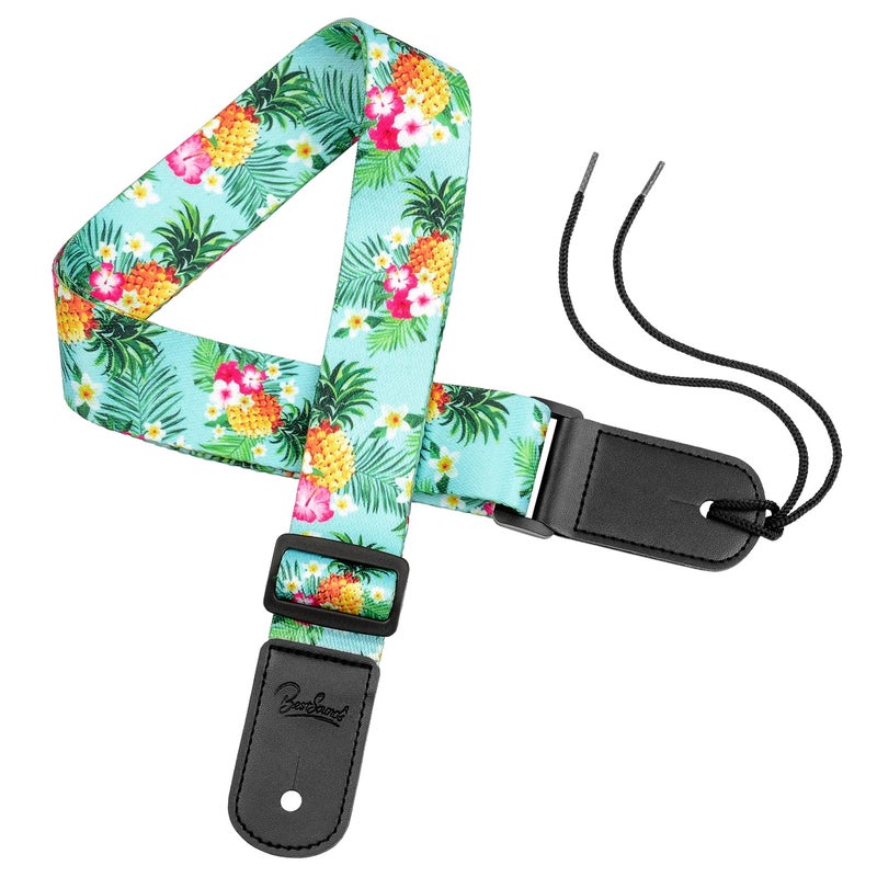 BestSounds Pineapple Ukulele Strap & Hawaiian Style Shoulder Strap Suitable for Soprano Concert Tenor Baritone String Instruments (Pineapple) - Image 3